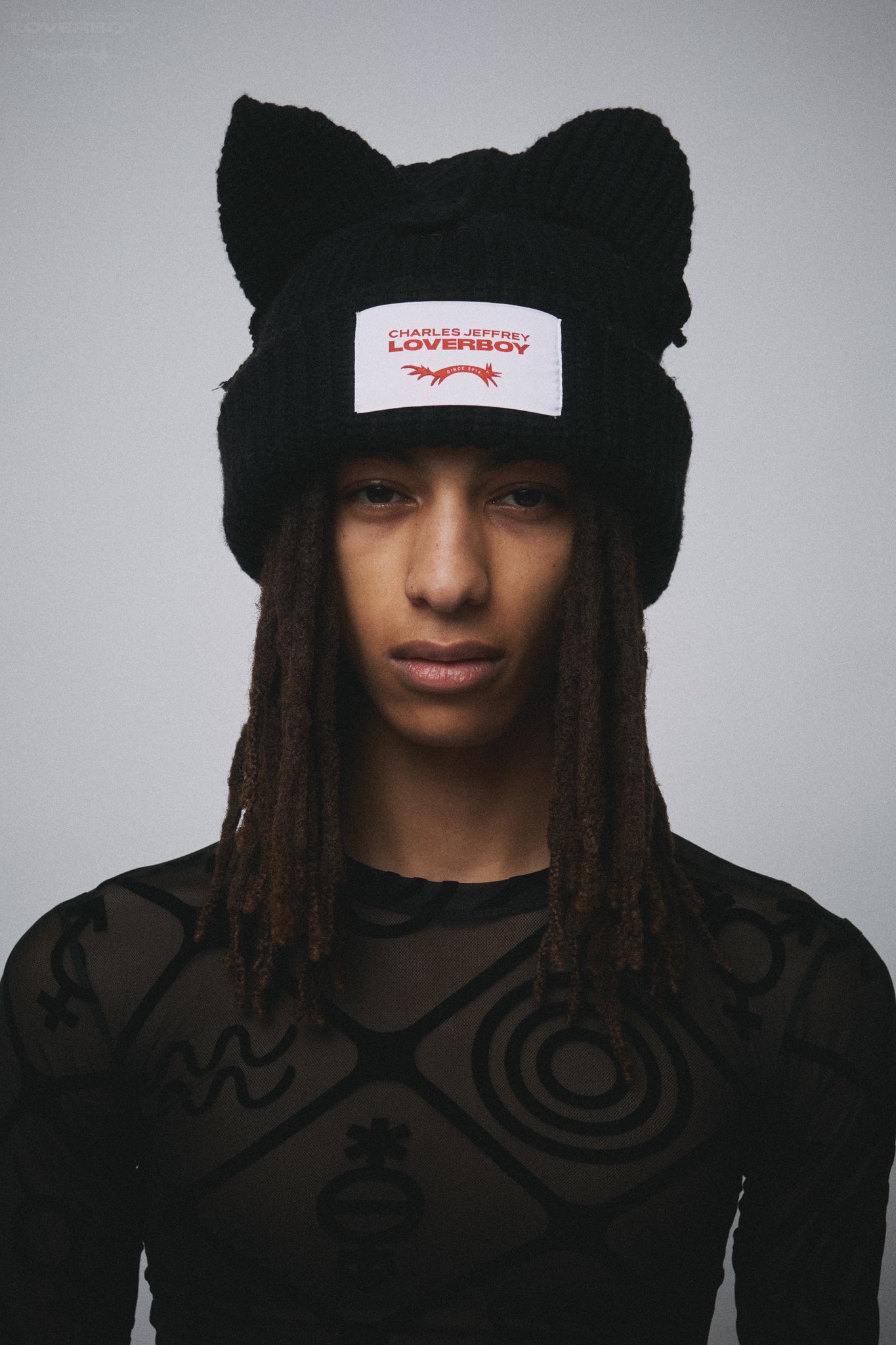 SUPERSIZED CHUNKY EARS BEANIE in BLACK