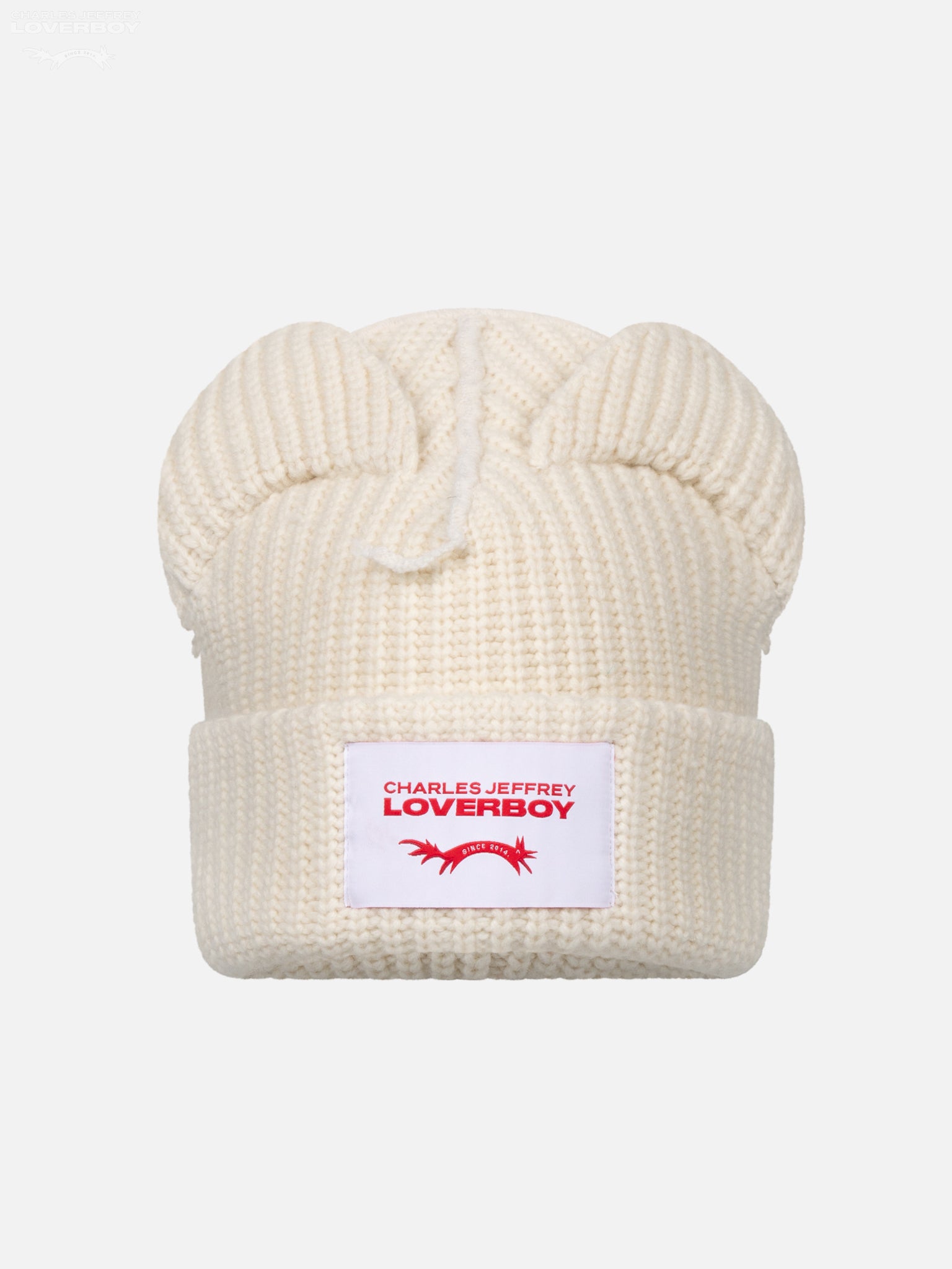 SUPERSIZED CHUNKY EARS BEANIE in ECRU – Charles Jeffrey Loverboy