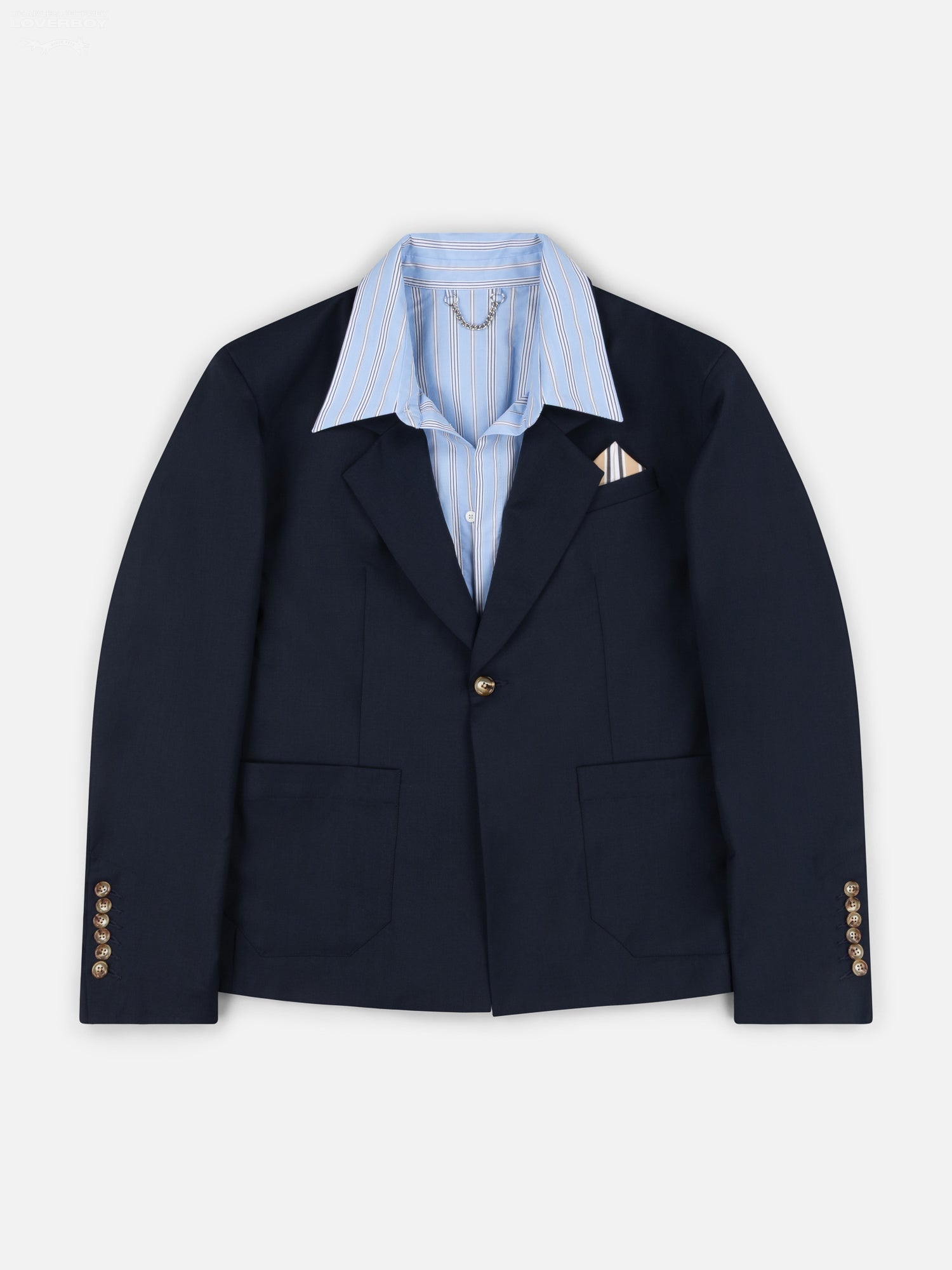 5 MINUTES EARLY JACKET in NAVY BLUE – Charles Jeffrey Loverboy