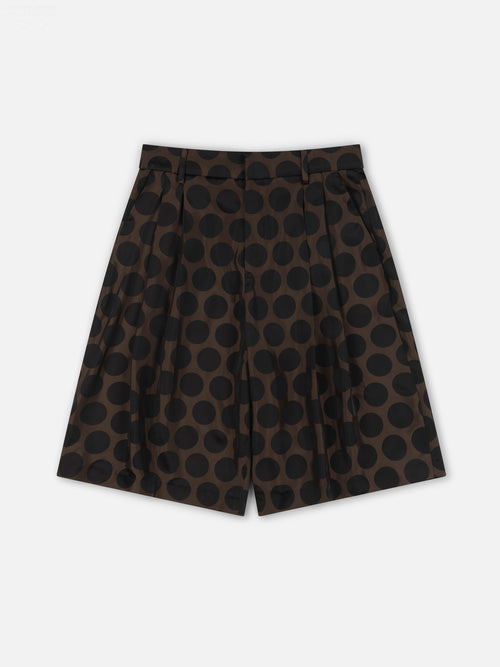BERMUDA SHORT in BROWN POLKA DOT