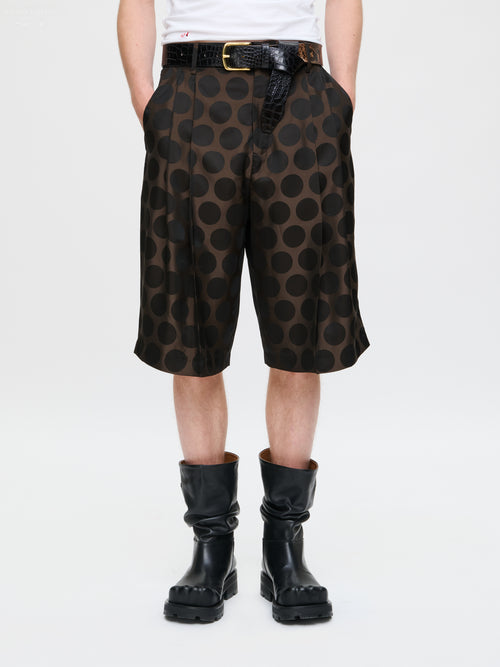 BERMUDA SHORT in BROWN POLKA DOT | Charles Jeffrey Loverboy