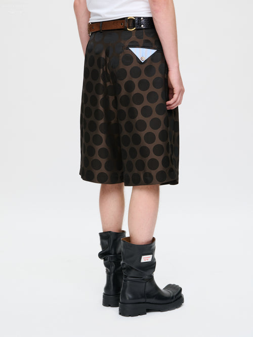 BERMUDA SHORT in BROWN POLKA DOT | Charles Jeffrey Loverboy