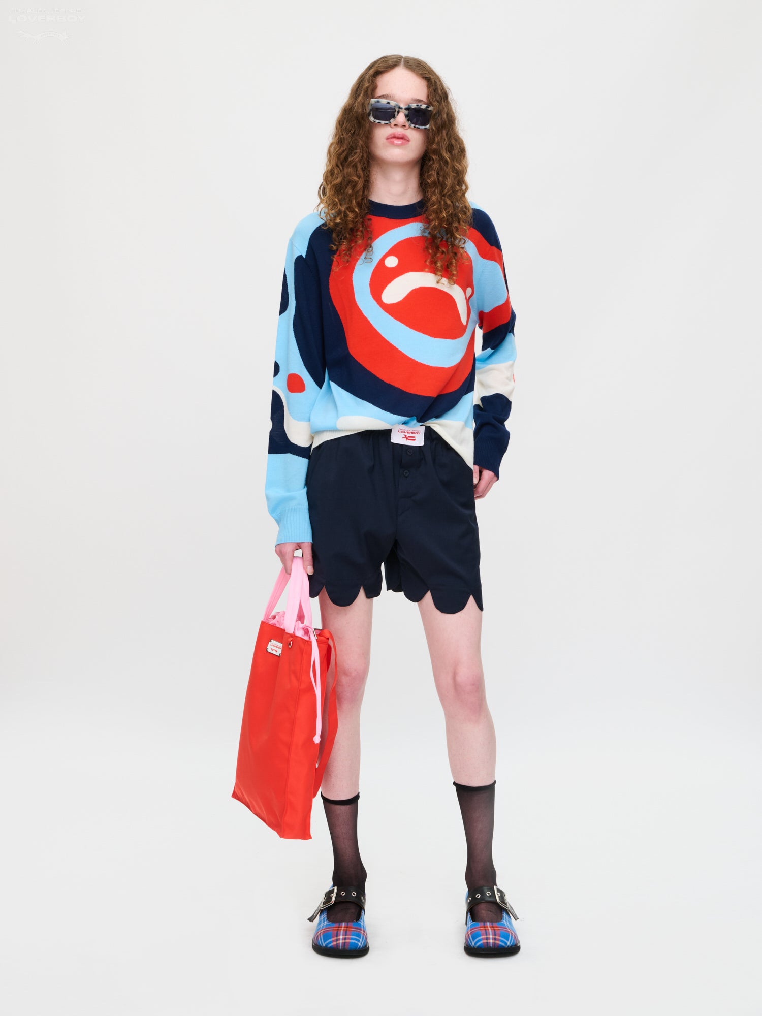 FORMAL SCALLOPED BOXER SHORTS in NAVY – Charles Jeffrey Loverboy