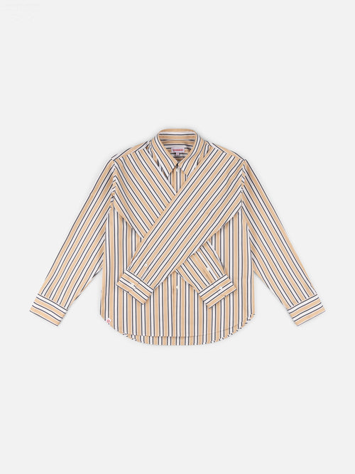 HOLD ME SHIRT in BEIGE STRIPE