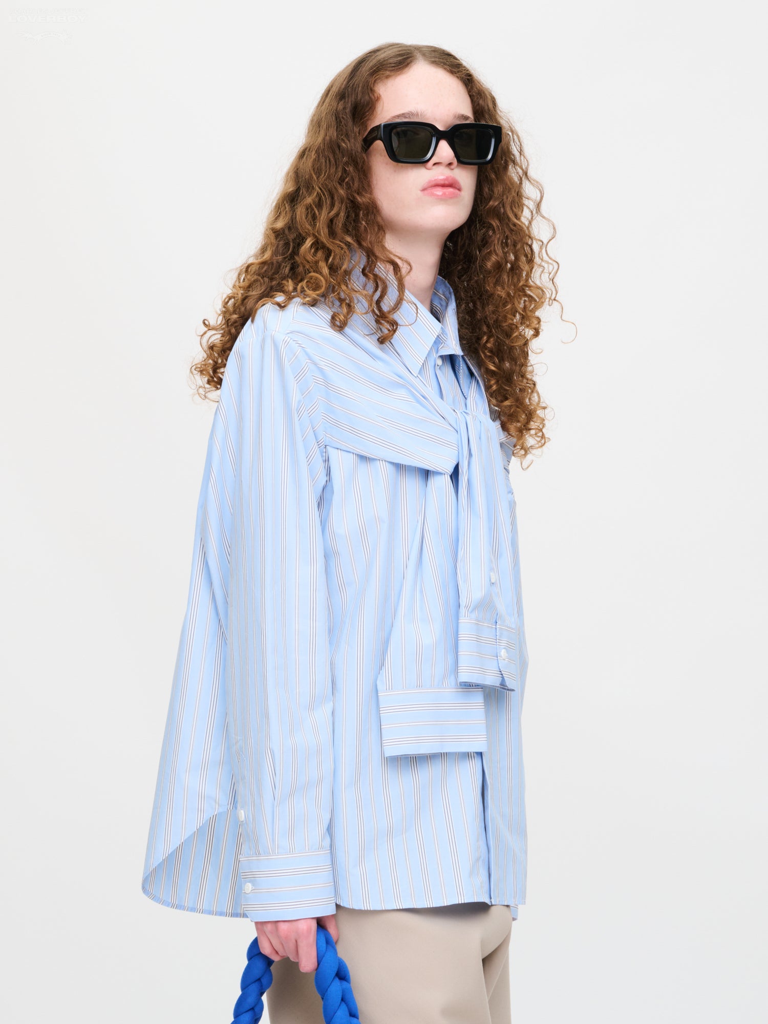 HOLD ME SHIRT in BLUE STRIPE – Charles Jeffrey Loverboy