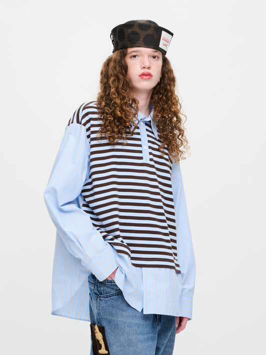 MERGE SHIRT in BLUE STRIPE