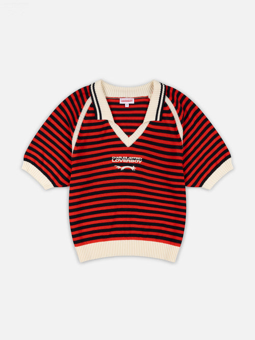 CHEEKY POLO in RED NAVY STRIPE