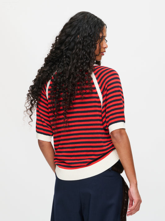 CHEEKY POLO in RED NAVY STRIPE