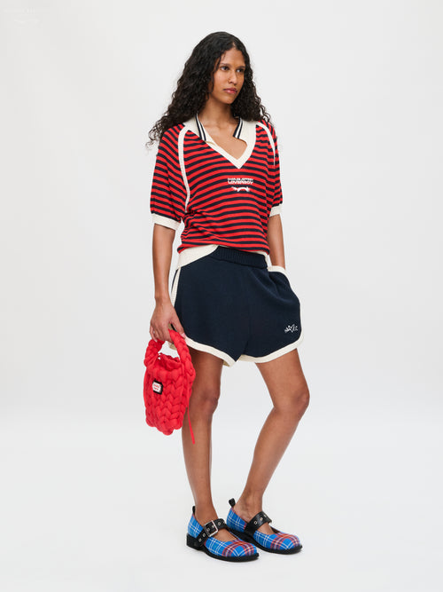 CHEEKY POLO in RED NAVY STRIPE