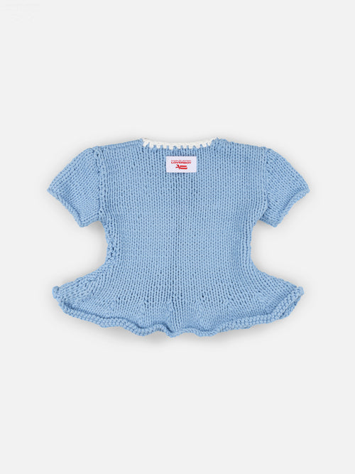DOLLY TOP in BLUE ECRU