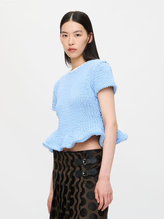 DOLLY TOP in BLUE ECRU