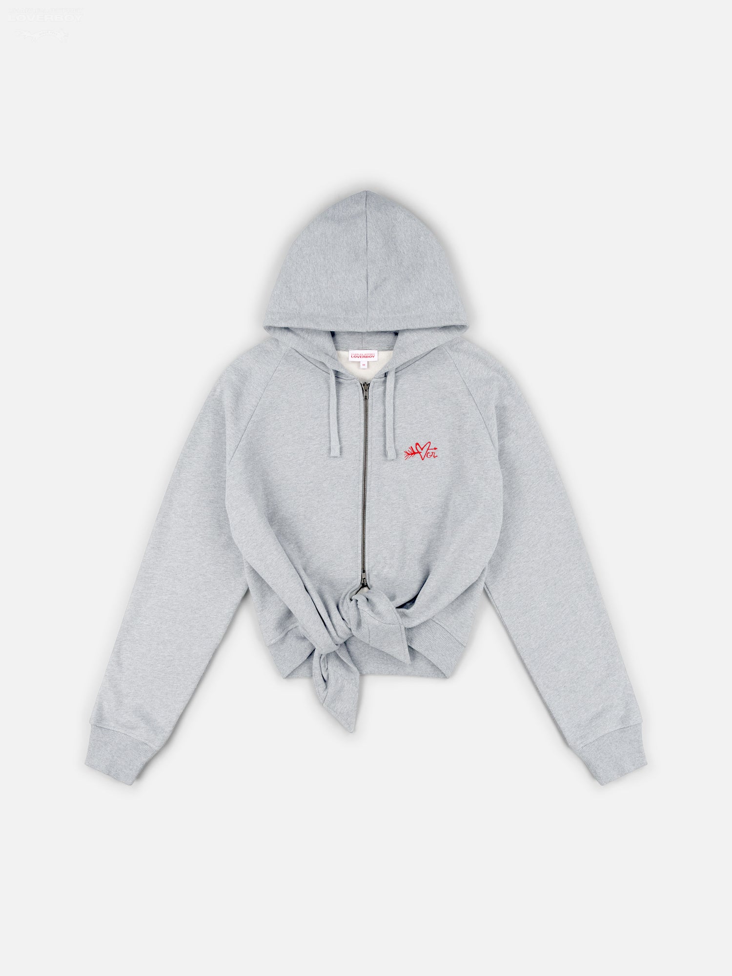 ALL TIED UP HOODY in GREY MARL – Charles Jeffrey Loverboy