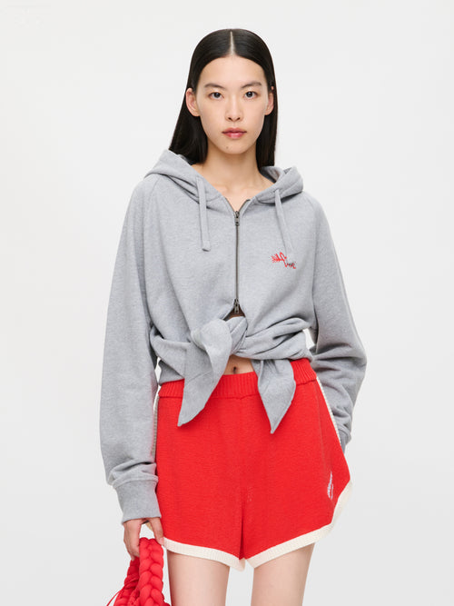 ALL TIED UP HOODY in GREY MARL | Charles Jeffrey Loverboy