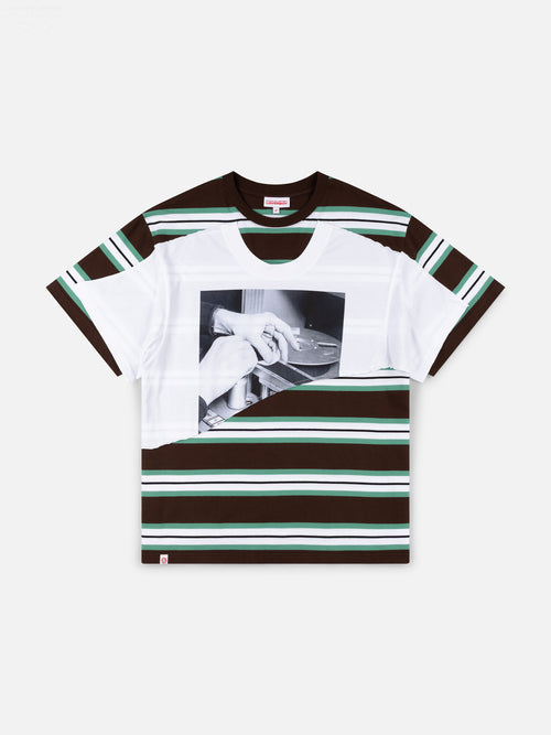 ABBEY ROAD DOUBLE TEE in BROWN WHITE