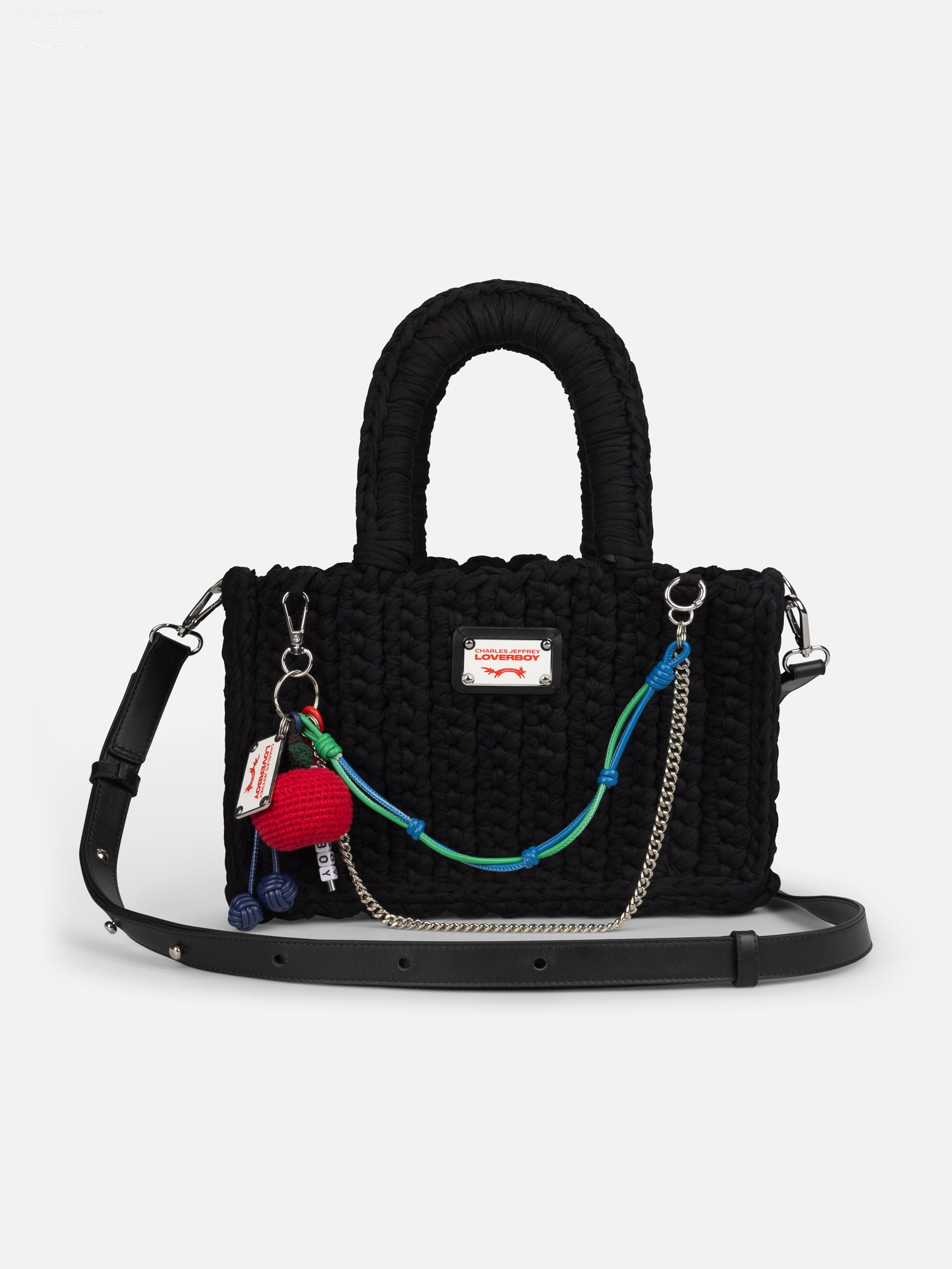 NANA BAG WITH APPLE CHARM in BLACK