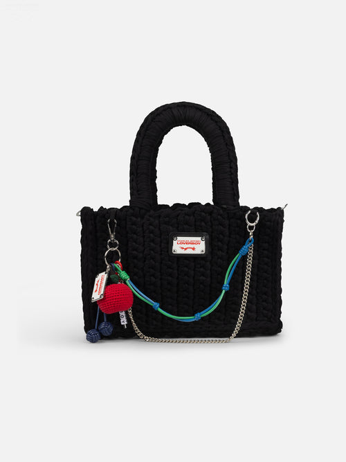 NANA BAG WITH APPLE CHARM in BLACK