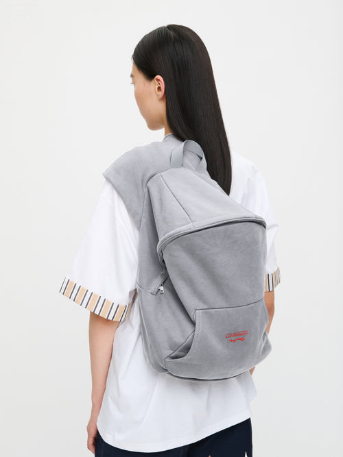 HOODY BACKPACK in GREY MARL
