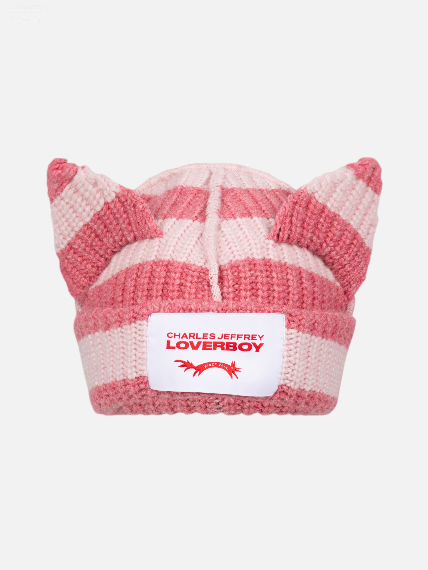 CHUNKY EARS BEANIE in PINK STRIPE