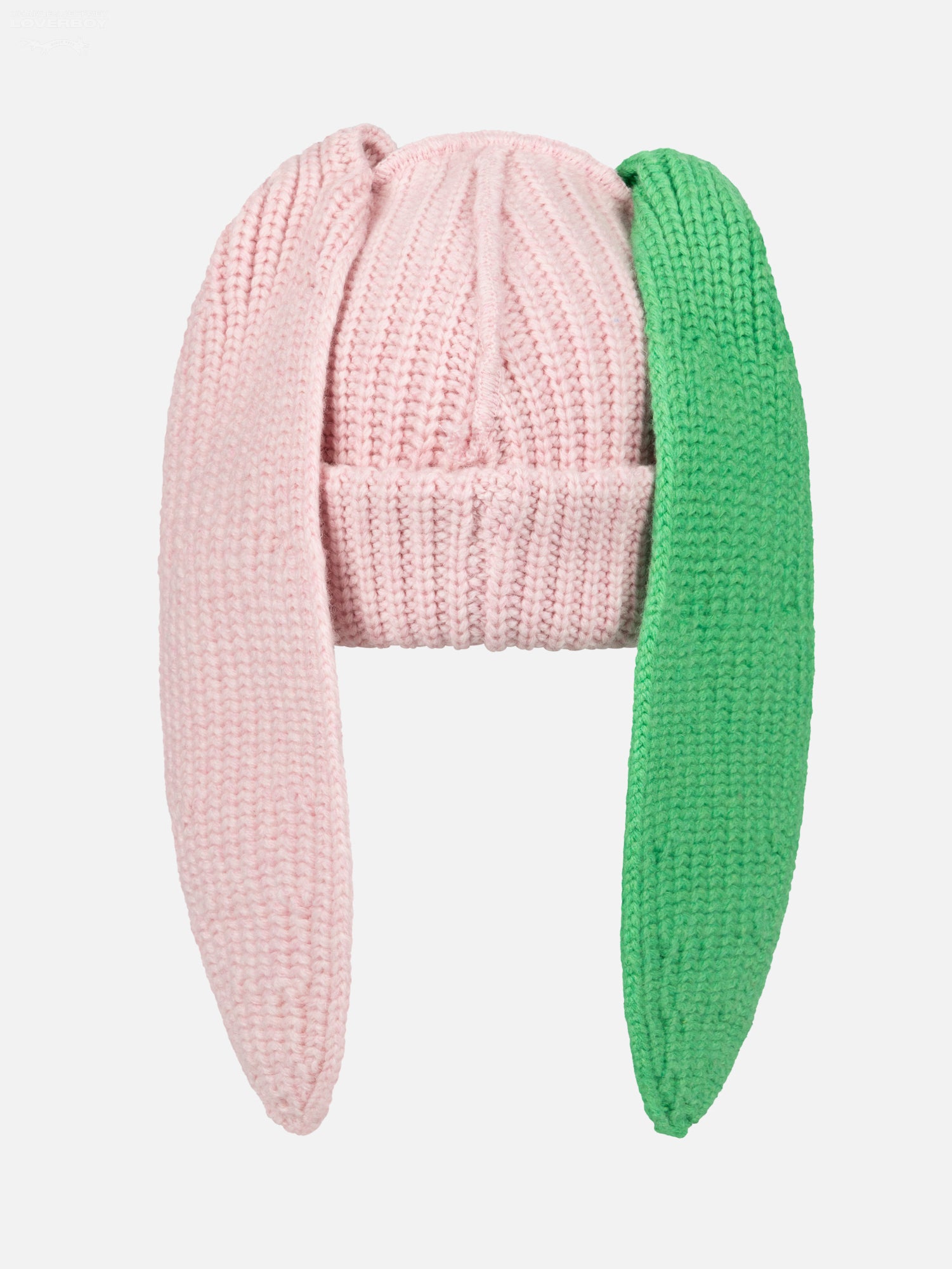 CHUNKY RABBIT BEANIE in PINK GREEN – Charles Jeffrey Loverboy