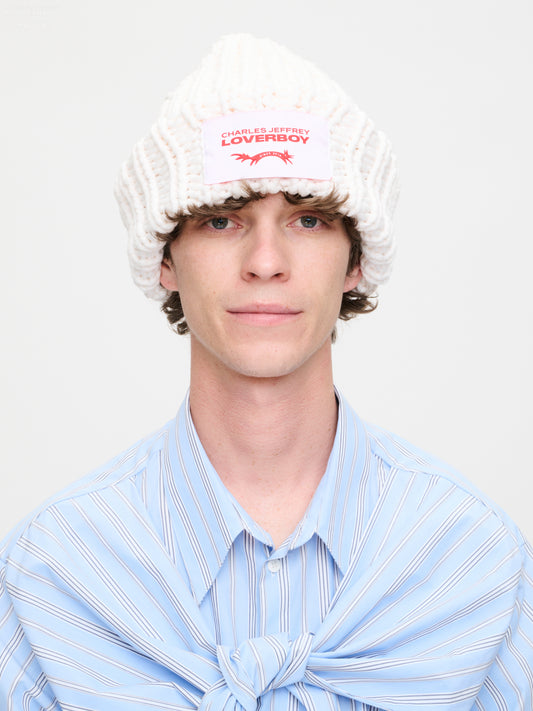 CHUBBY BEANIE in ECRU