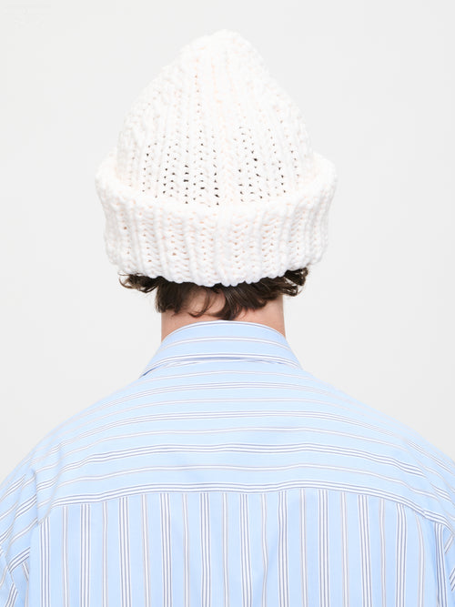 CHUBBY BEANIE in ECRU