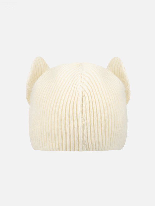 EARS RIB BEANIE in ECRU