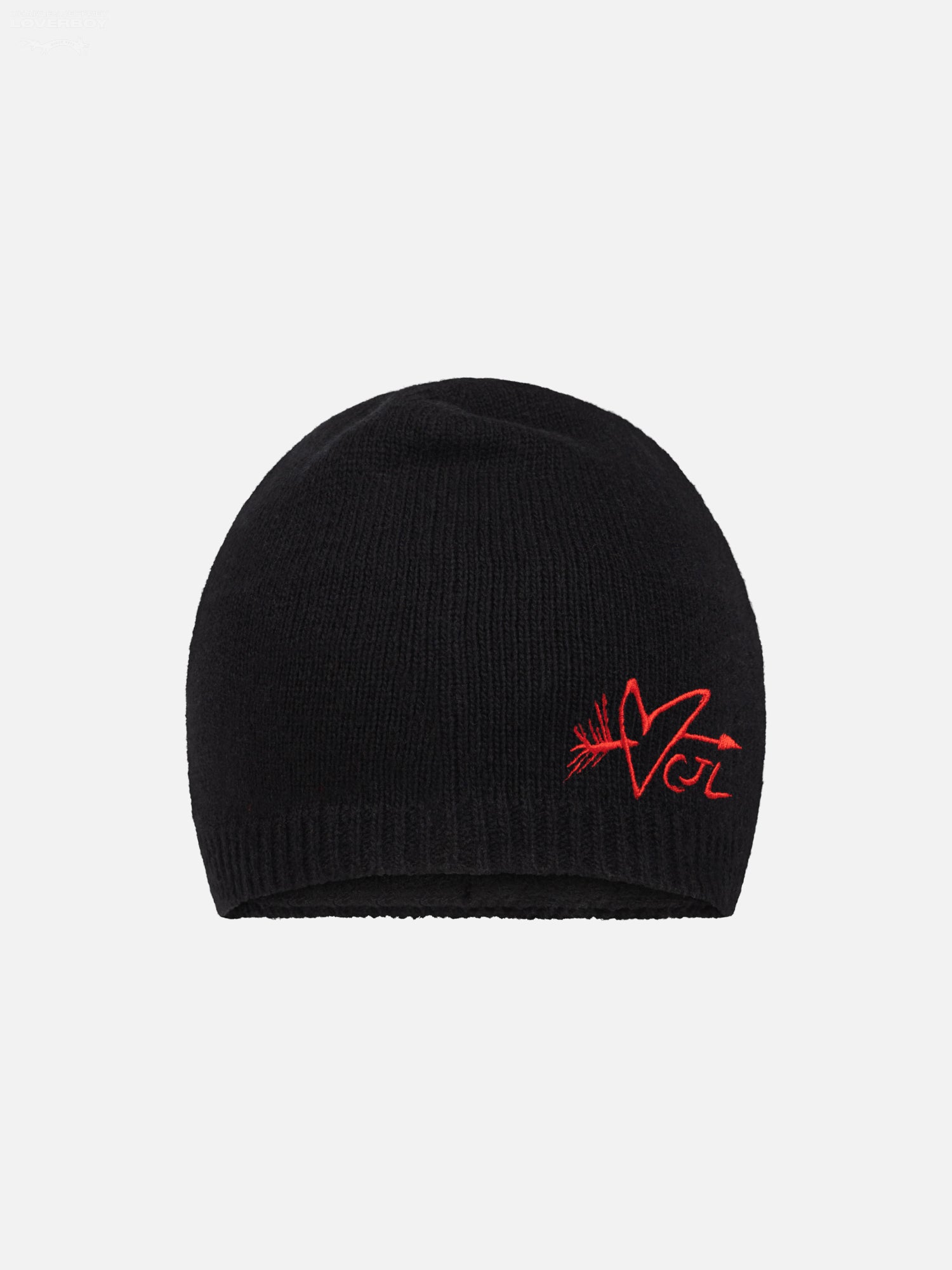 CREST RIB BEANIE in BLACK