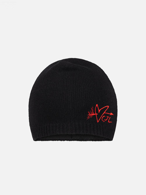 CREST RIB BEANIE in BLACK | Charles Jeffrey Loverboy