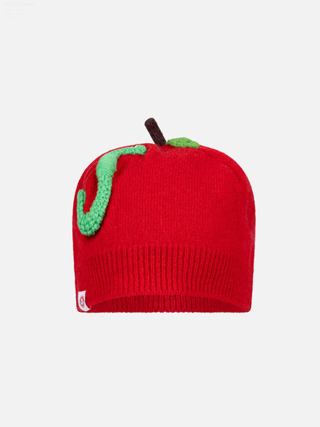 APPLE RIB BEANIE in RED GREEN WORM – Charles Jeffrey Loverboy