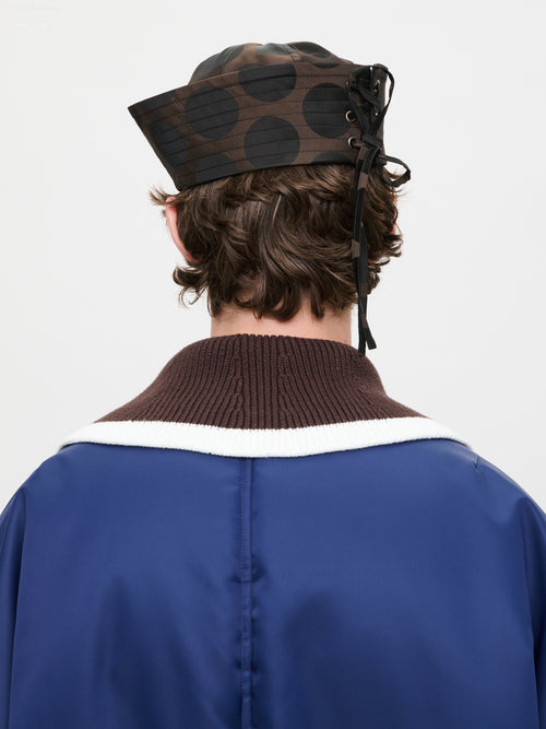 SAILOR HAT in BROWN POLKA DOT