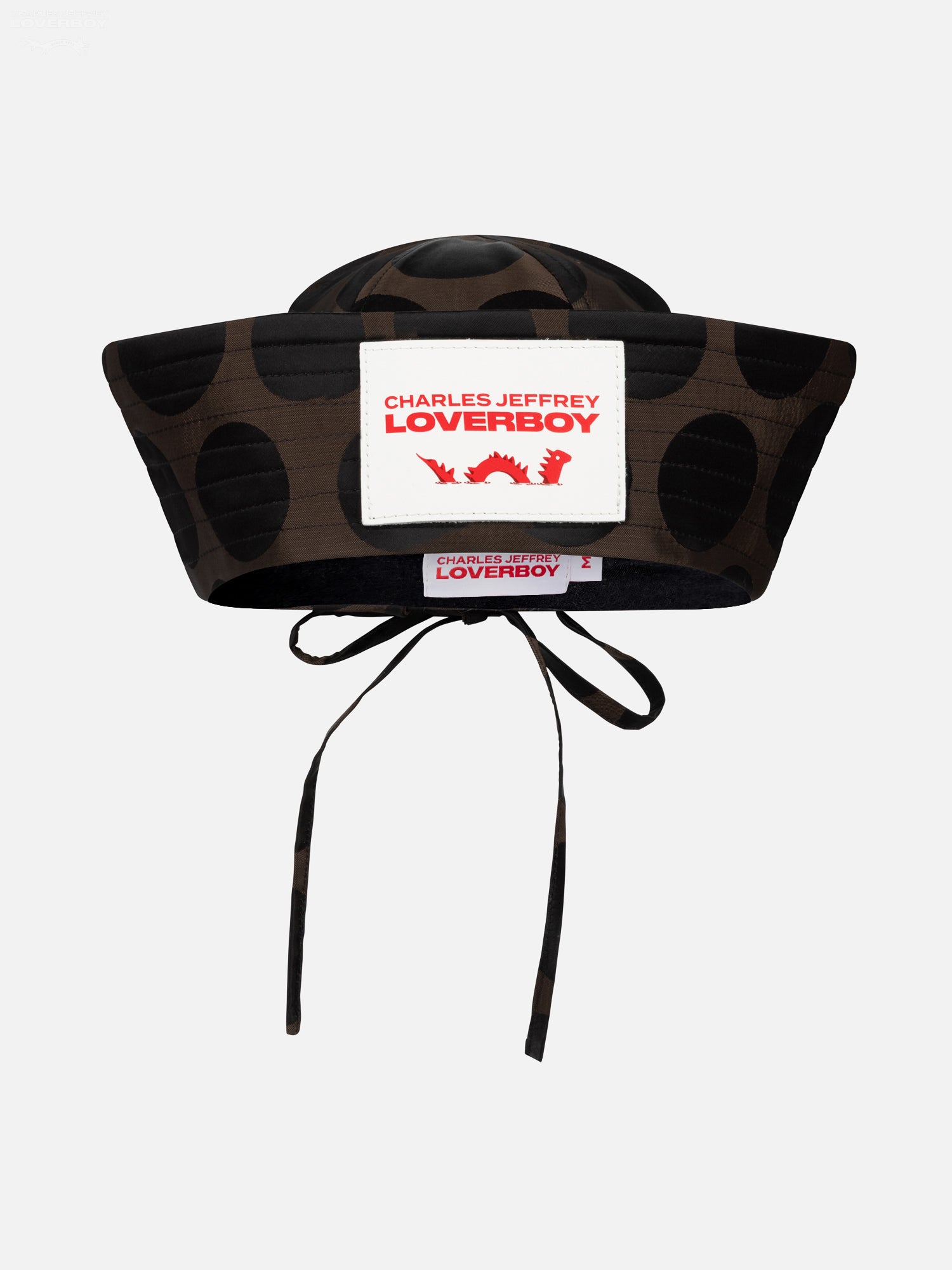 SAILOR HAT in BROWN POLKA DOT