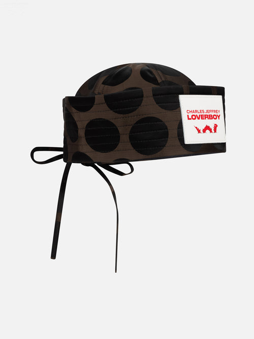 SAILOR HAT in BROWN POLKA DOT