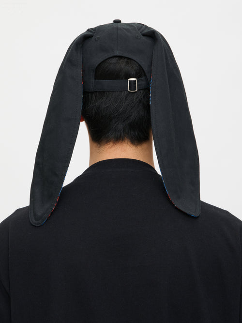 BUNNY CAP in BLACK TARTAN