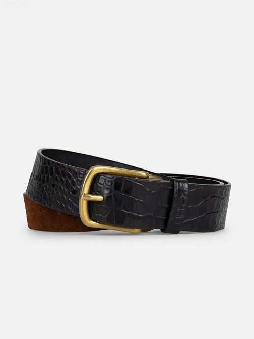 COLLAGE BELT in BROWN BLACK