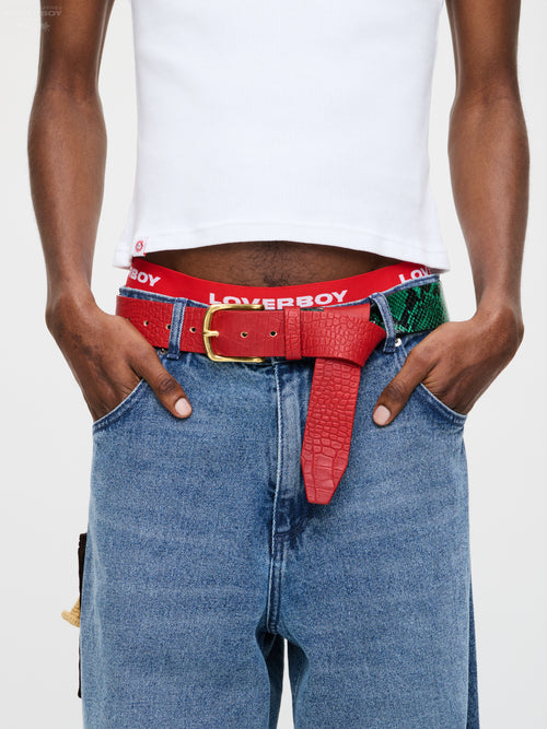 COLLAGE BELT in RED BLUE GREEN