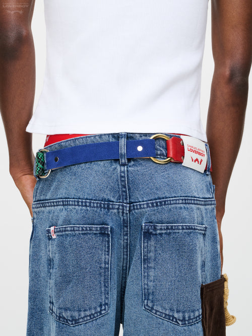 COLLAGE BELT in RED BLUE GREEN