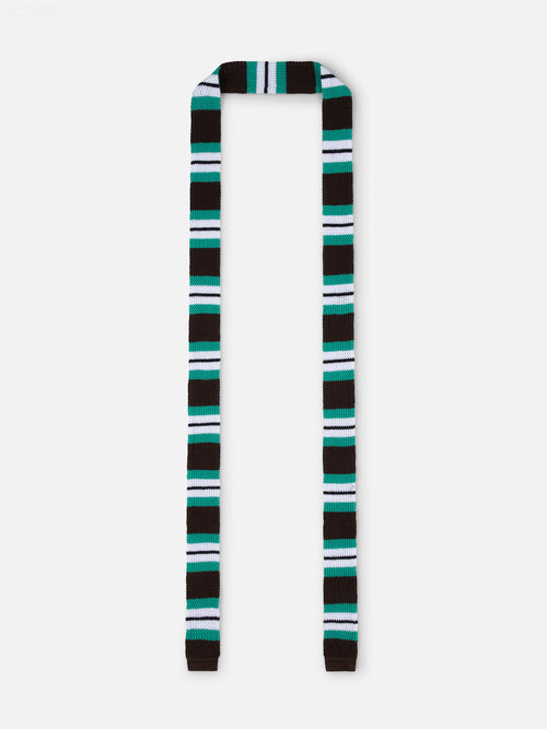 SKINNY SCARF in BROWN STRIPE | Charles Jeffrey Loverboy