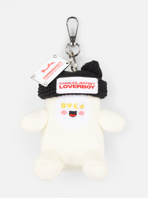 GROMLIN PLUSH KEYRING in ECRU BLACK | Charles Jeffrey Loverboy