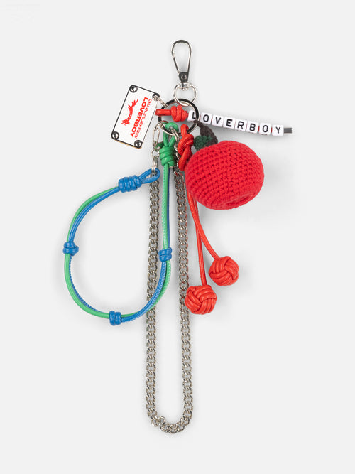 CHARACTER CROCHET BAG CHARM in APPLE | Charles Jeffrey Loverboy
