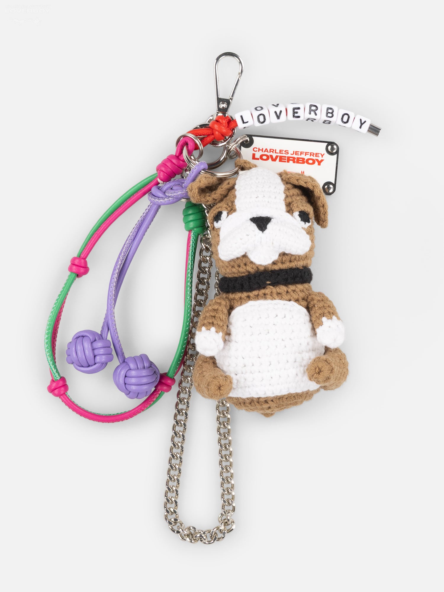 CHARACTER CROCHET BAG CHARM in BULLDOG