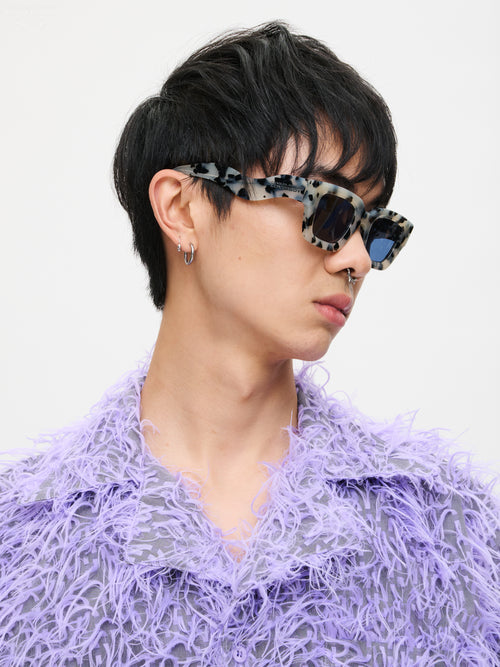 TOPSY TURVY SUNGLASSES in GREY TORTOISE SHELL