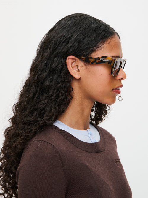 TOPSY TURVY SUNGLASSES in BROWN TORTOISE SHELL