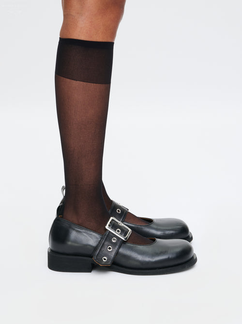 BUCKLE BALLET FLAT in BLACK | Charles Jeffrey Loverboy
