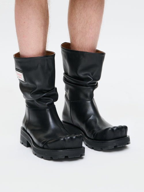 SLOUCH BOOT MOGGIES in BLACK | Charles Jeffrey Loverboy