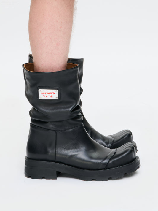 SLOUCH BOOT MOGGIES in BLACK