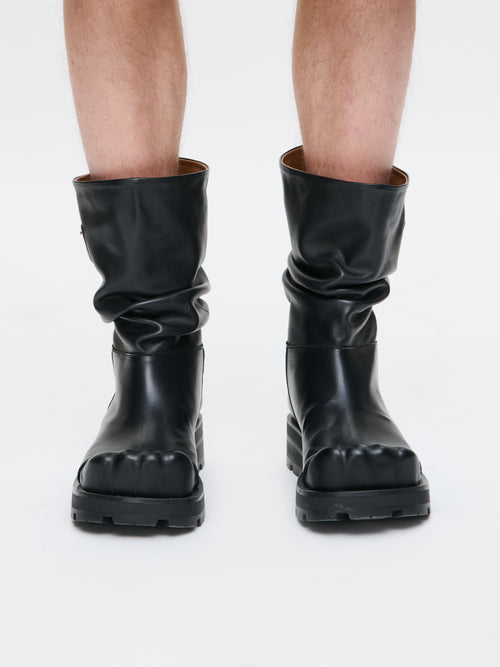 SLOUCH BOOT MOGGIES in BLACK