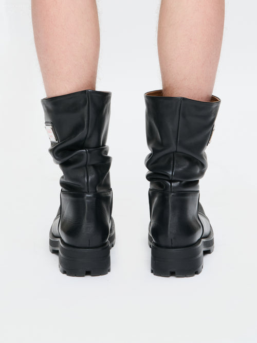 SLOUCH BOOT MOGGIES in BLACK