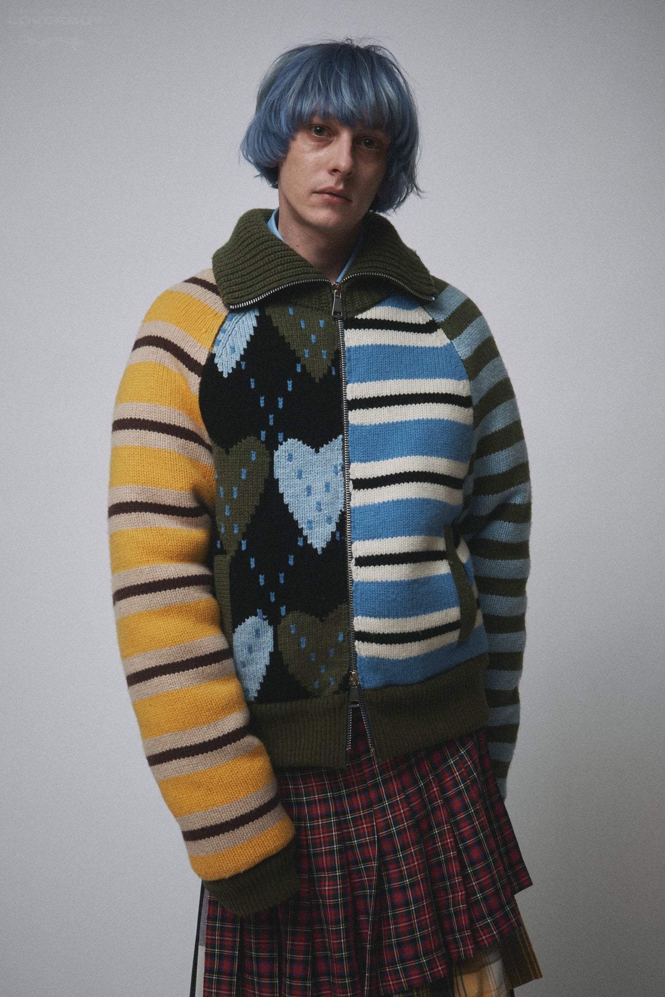 KNITTED PUFFER JACKET in MULTICOLOUR
