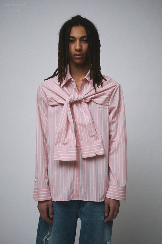 HOLD ME SHIRT in PINK STRIPE
