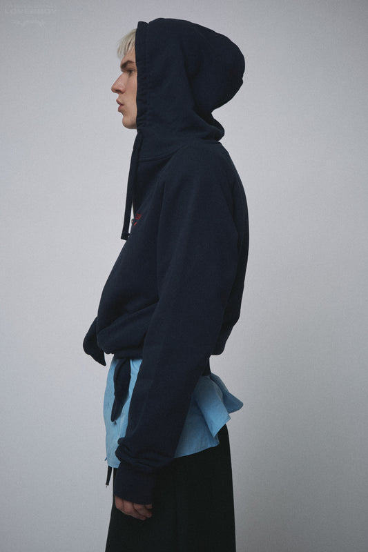 ALL TIED UP HOODY in NAVY